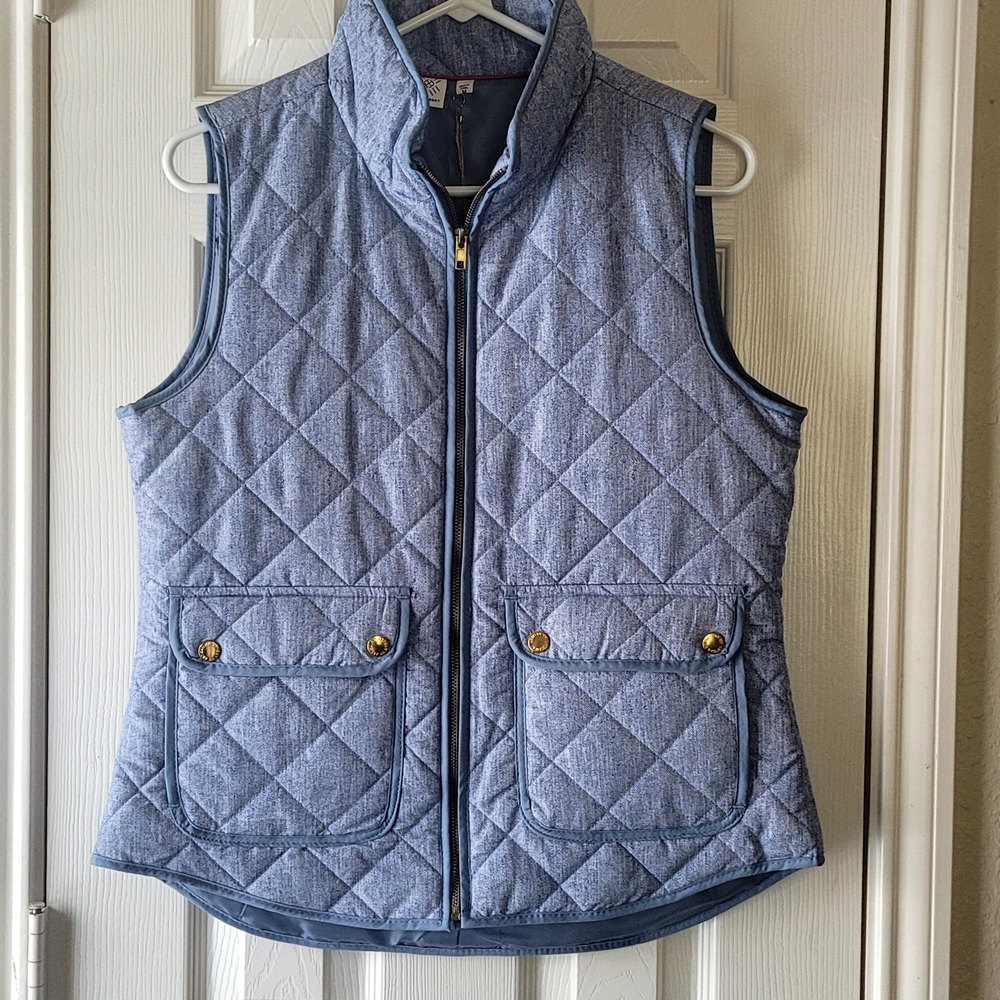 NWT Artisan Quilted Blue Vest